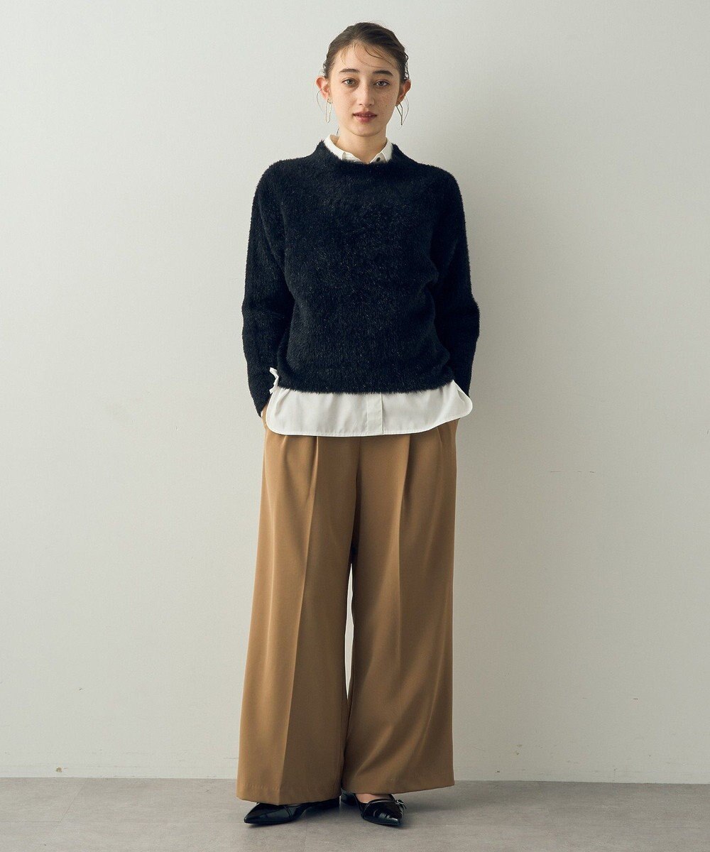 YECCA VECCA 2wayラメフェザーニット 