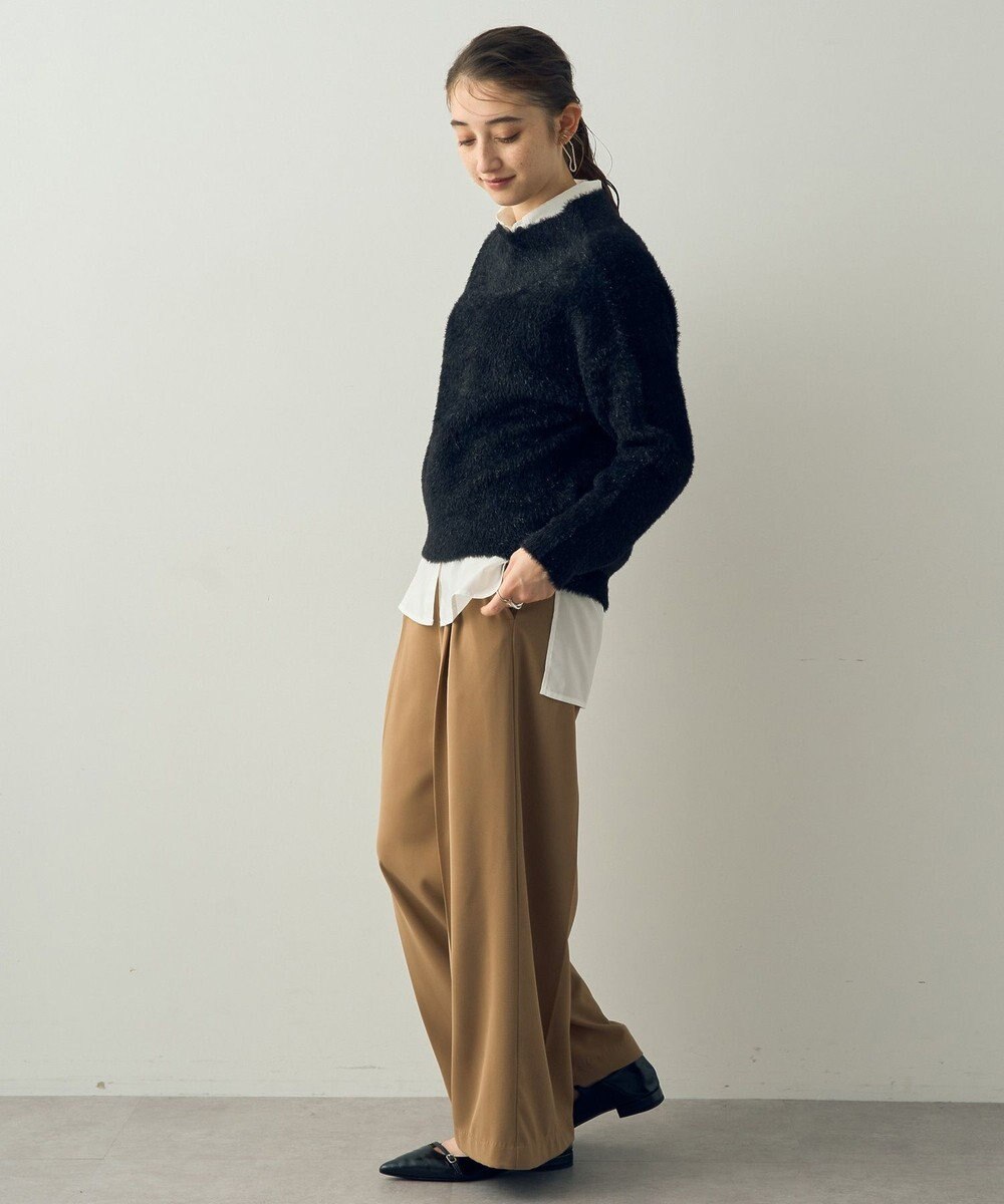 YECCA VECCA 2wayラメフェザーニット 