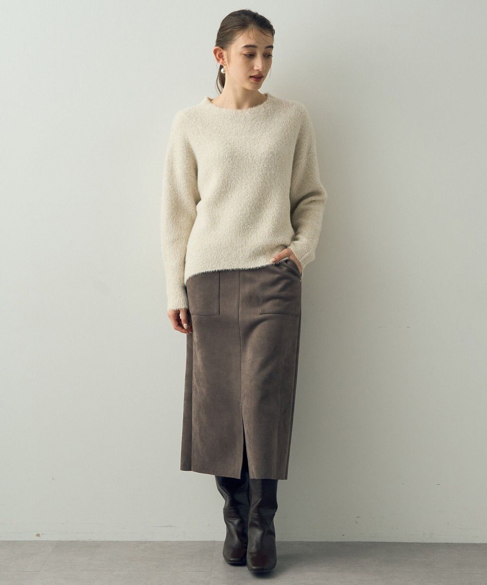 YECCA VECCA 2wayラメフェザーニット 