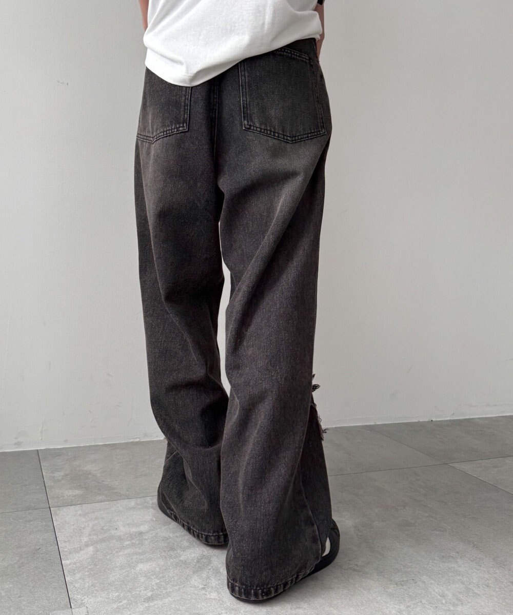 WEGO スターモチーフオーバーダイバギーパンツ 