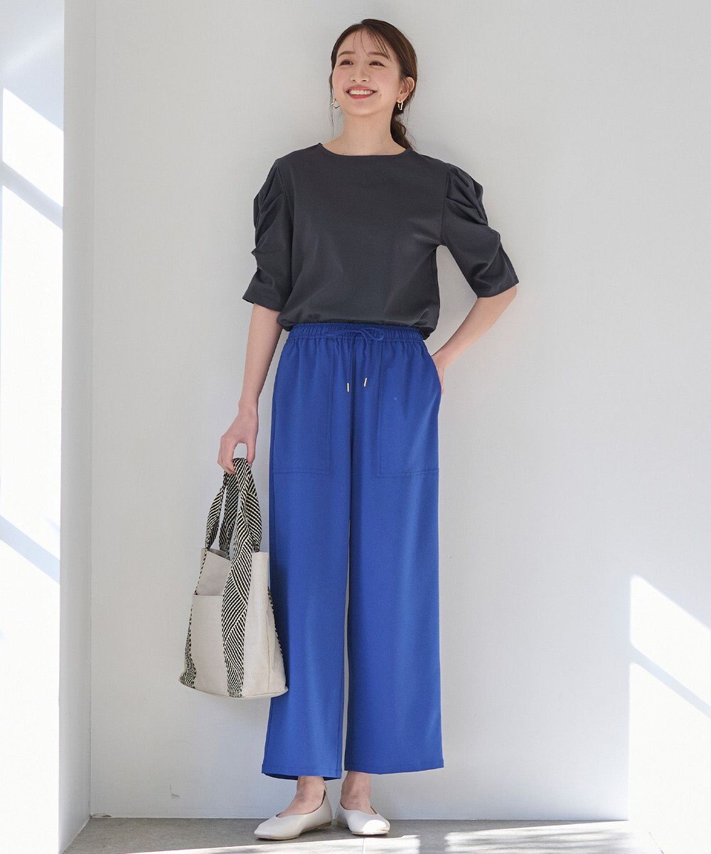 ANY シルケットスムース ツイストタックスリーブトップス 