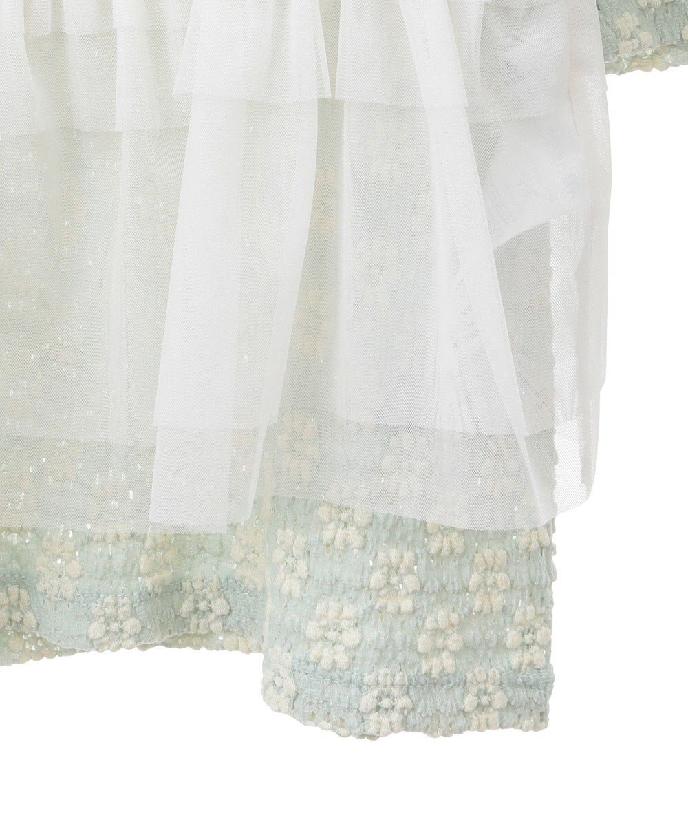 earth music&ecology ＳＥＴ２点フラワープルオーバー＋チュールビスチェ 