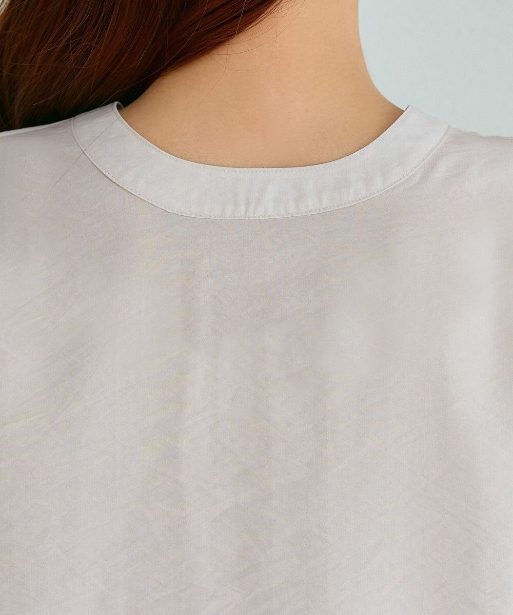 Tiaclasse 【洗える】シアーシャーリング2WAYブラウス 