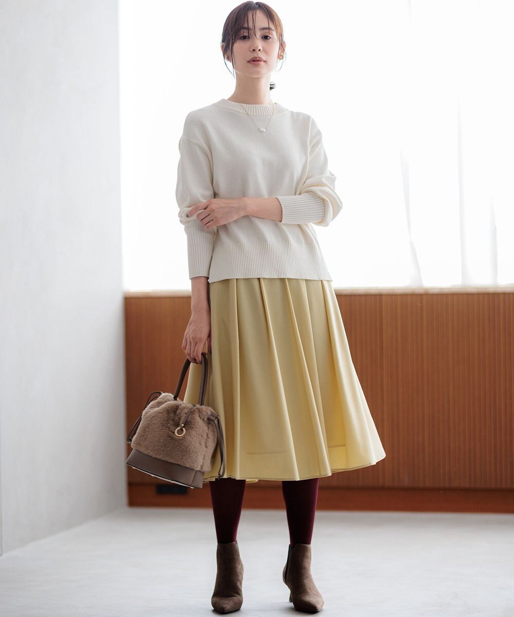 組曲 コットンカシミヤ混 クルーネックニット 