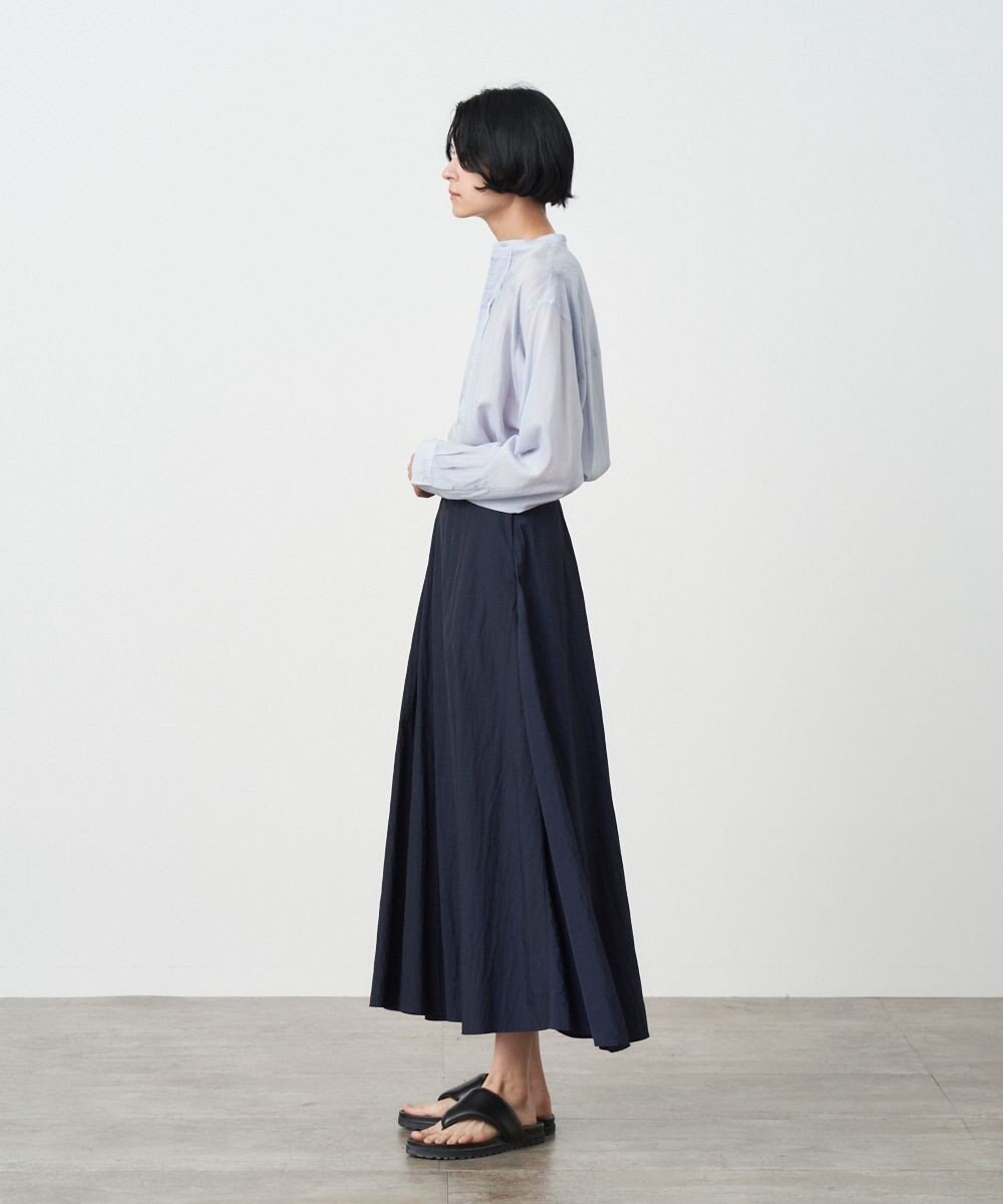 ATON COTTON SILK LAWN | オーバーサイズバンドカラーシャツ 