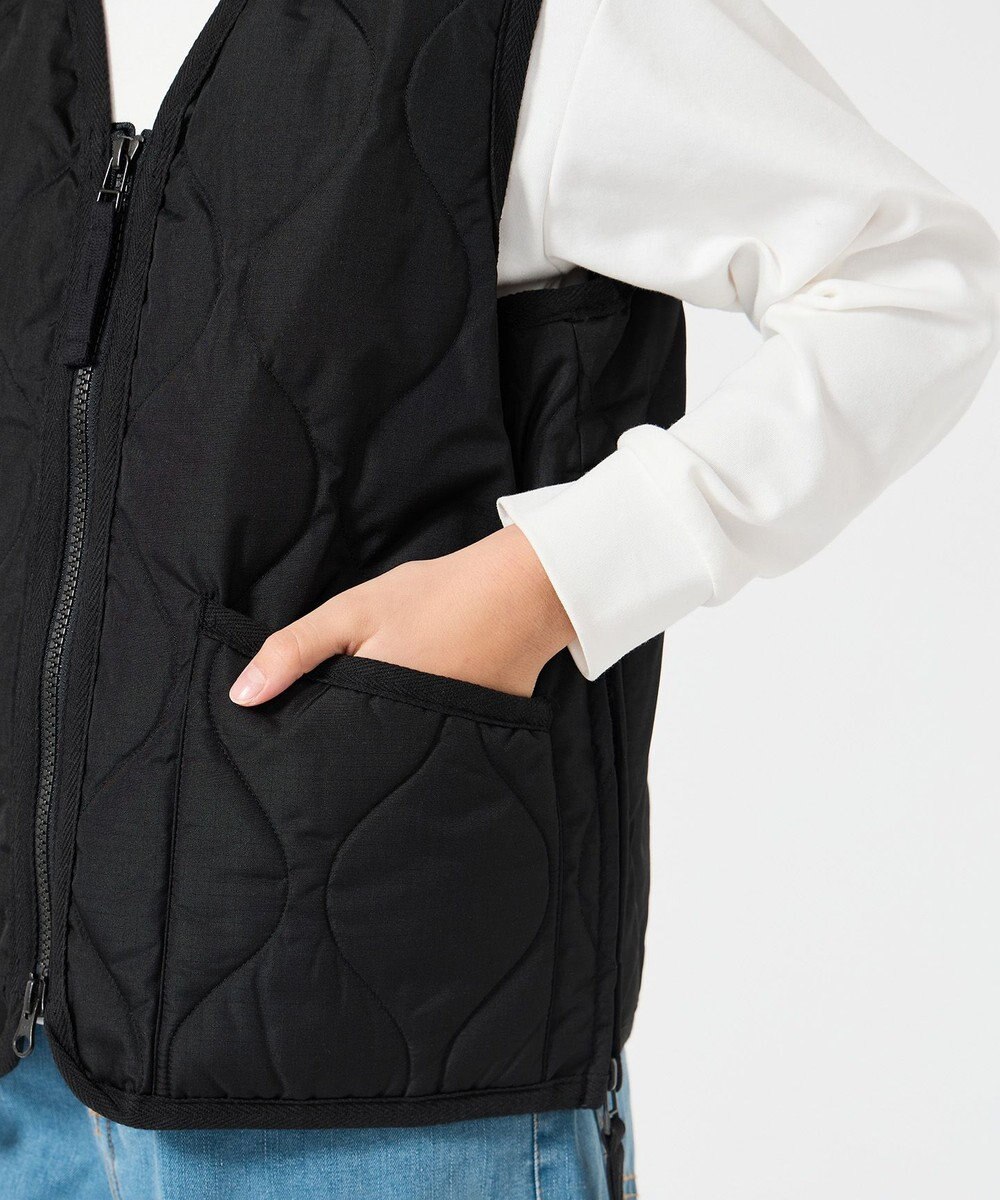 UNFILO 【120-150cm】TAION ミリタリーZIP Vネックダウンベスト(UNISEX) 