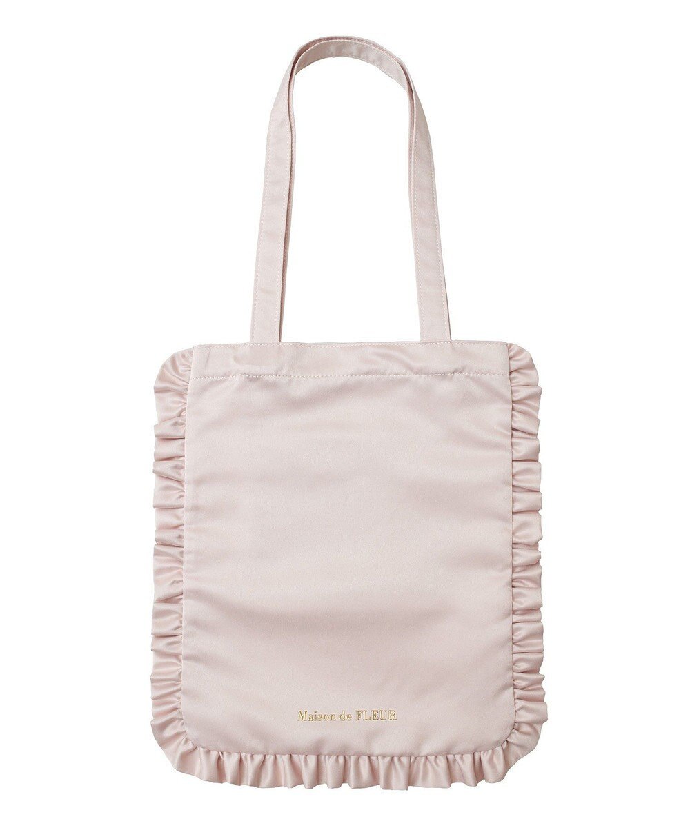 Maison de FLEUR EC限定フリルサテントートバッグ 