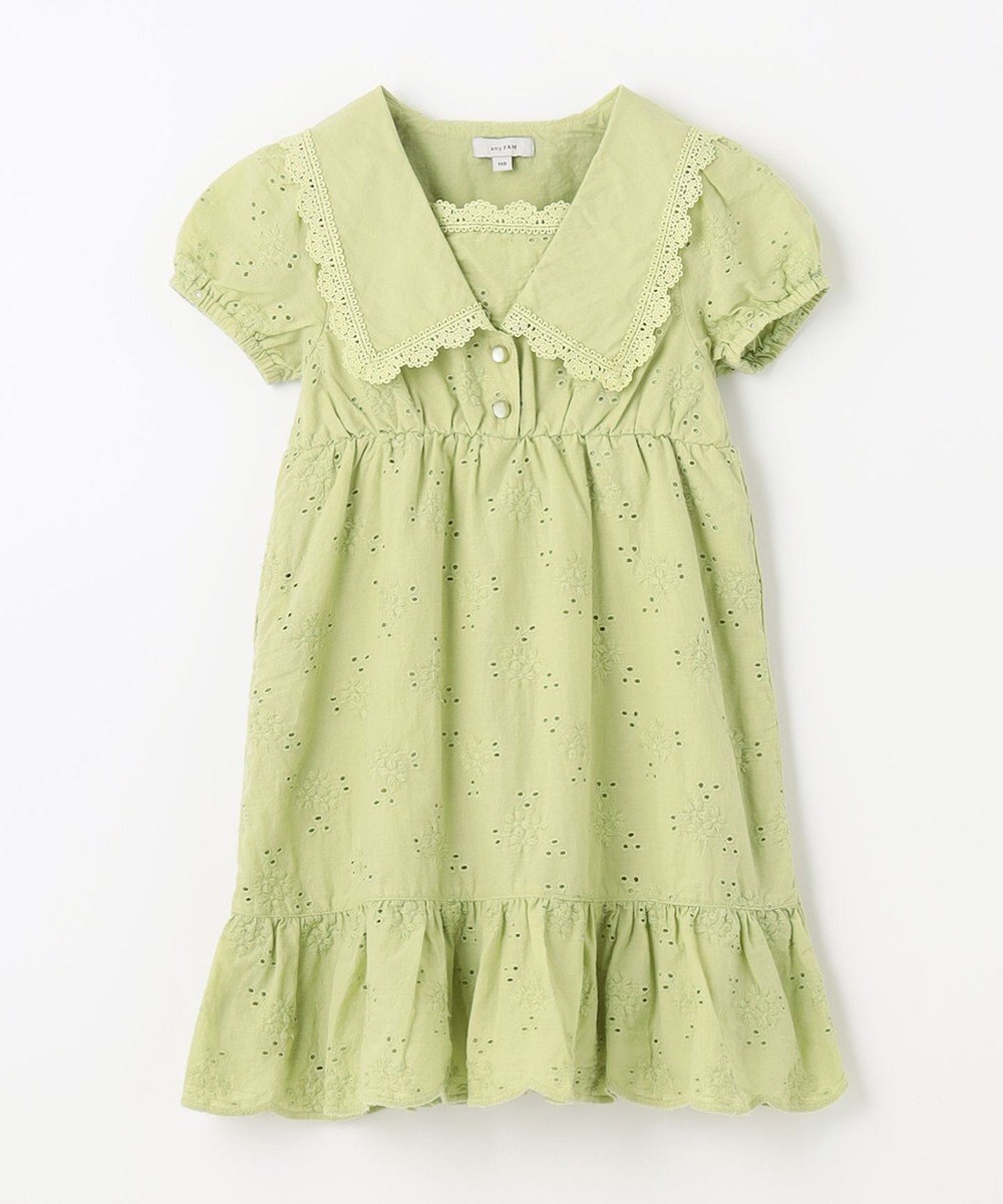 ANY KIDS エンブロイダリー レース ワンピース 