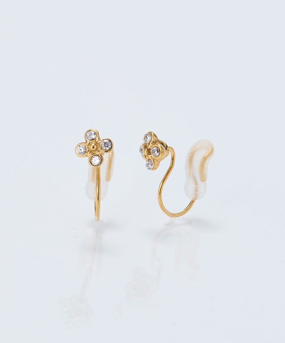 Phoebe 【痛くないシリーズ/金属アレルギー対応】タイニーフローラライトフィットイヤリング/サージカルステンレス ゴールド 