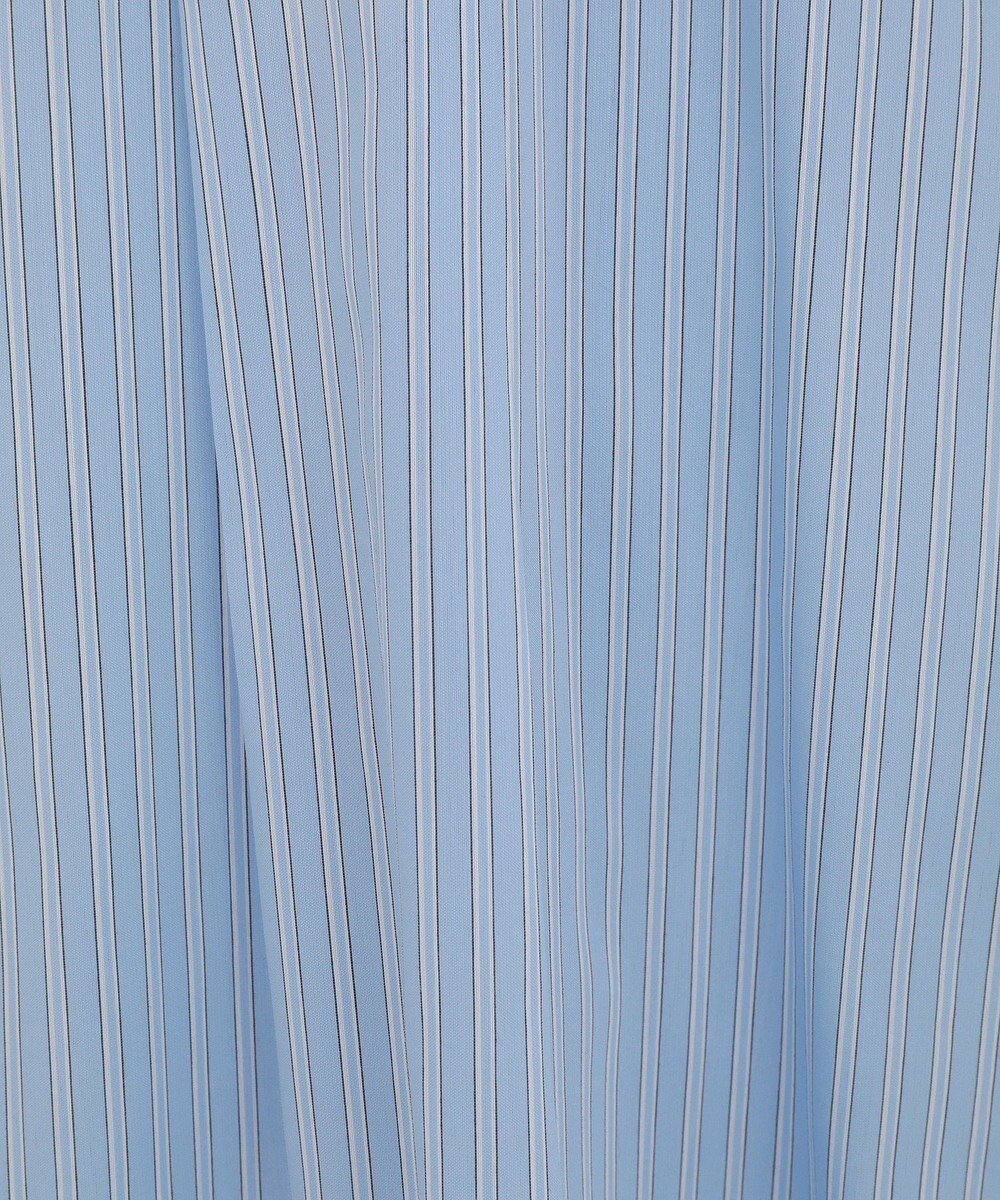 Green Parks ノースリーブストライプフリルブラウス 