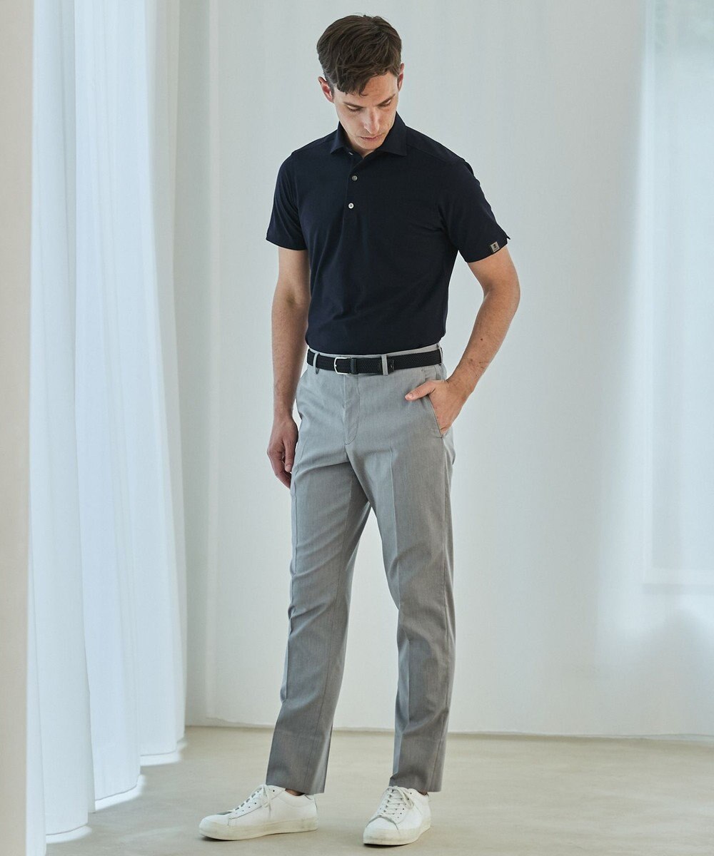 GOTAIRIKU 仕事で着られる綿パン【吸水速乾/ストレッチ/折り目加工】クールマックスコットンパンツ_ノータック（26年モデル） 