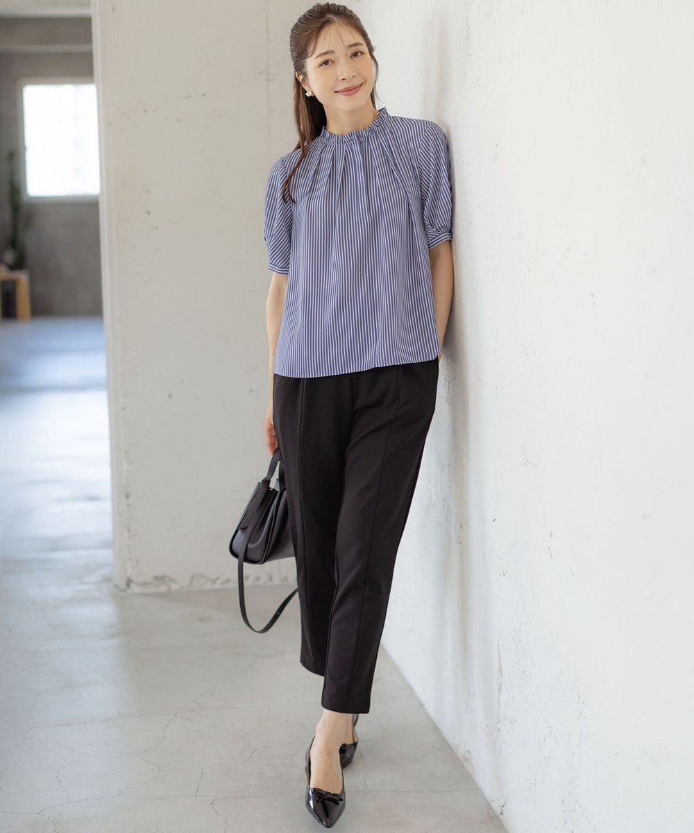 組曲 ライトデシンフリル襟 ブラウス 