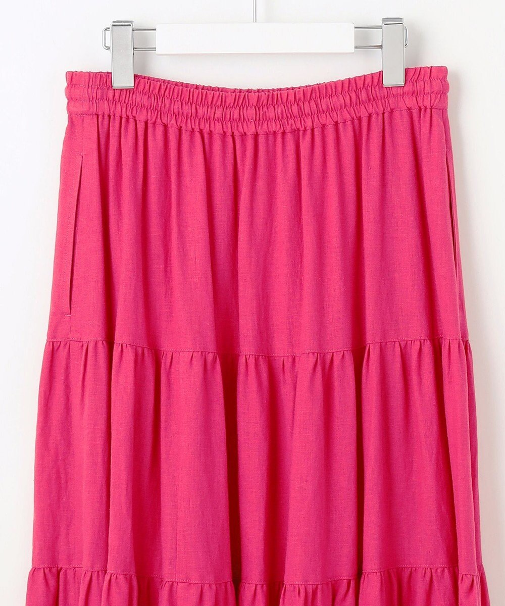 23区 S 【SLOW/一部店舗限定】ブライトリネン  ティアード スカート 