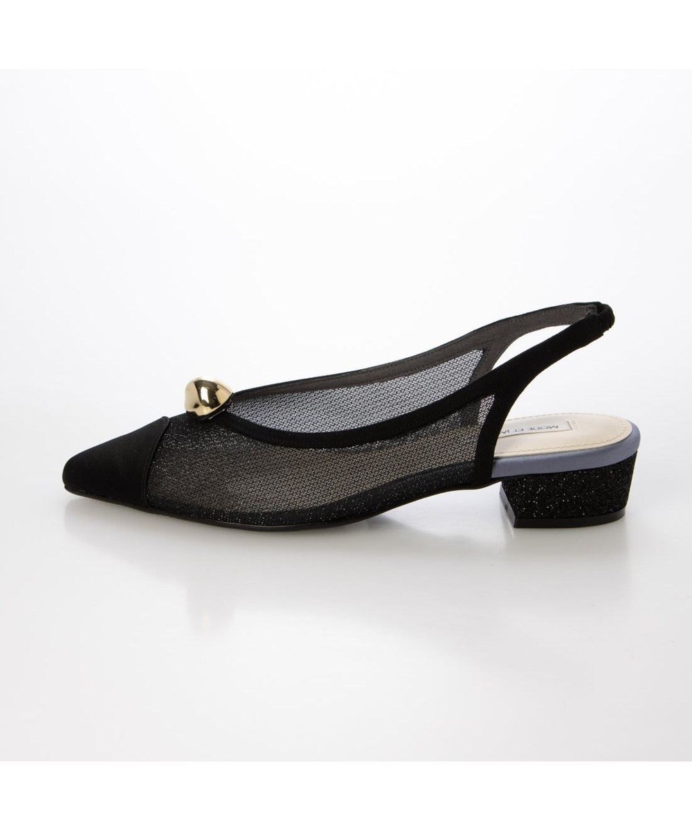 MODE ET JACOMO <MODE ET JACOMO>【2WAY】メタルパーツ付きチュールバックベルトパンプス 