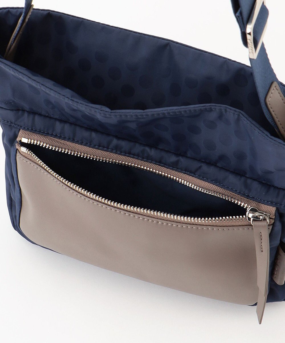 Y'SACCS はっ水ドットジャカード リサイクルレザーコンビ ショルダー 