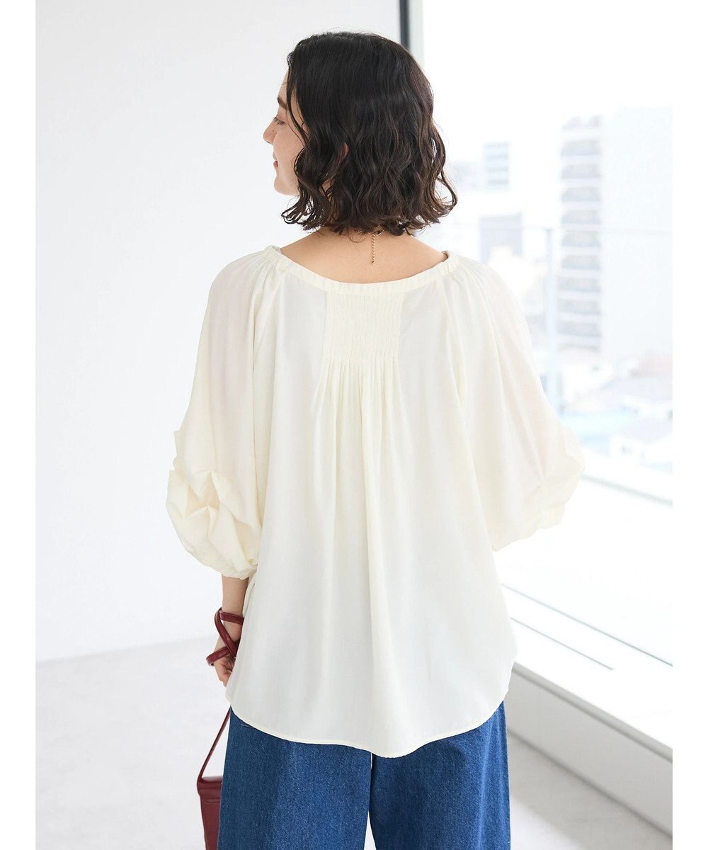 CRAFT STANDARD BOUTIQUE ピンタックホイップスリーブブラウス 