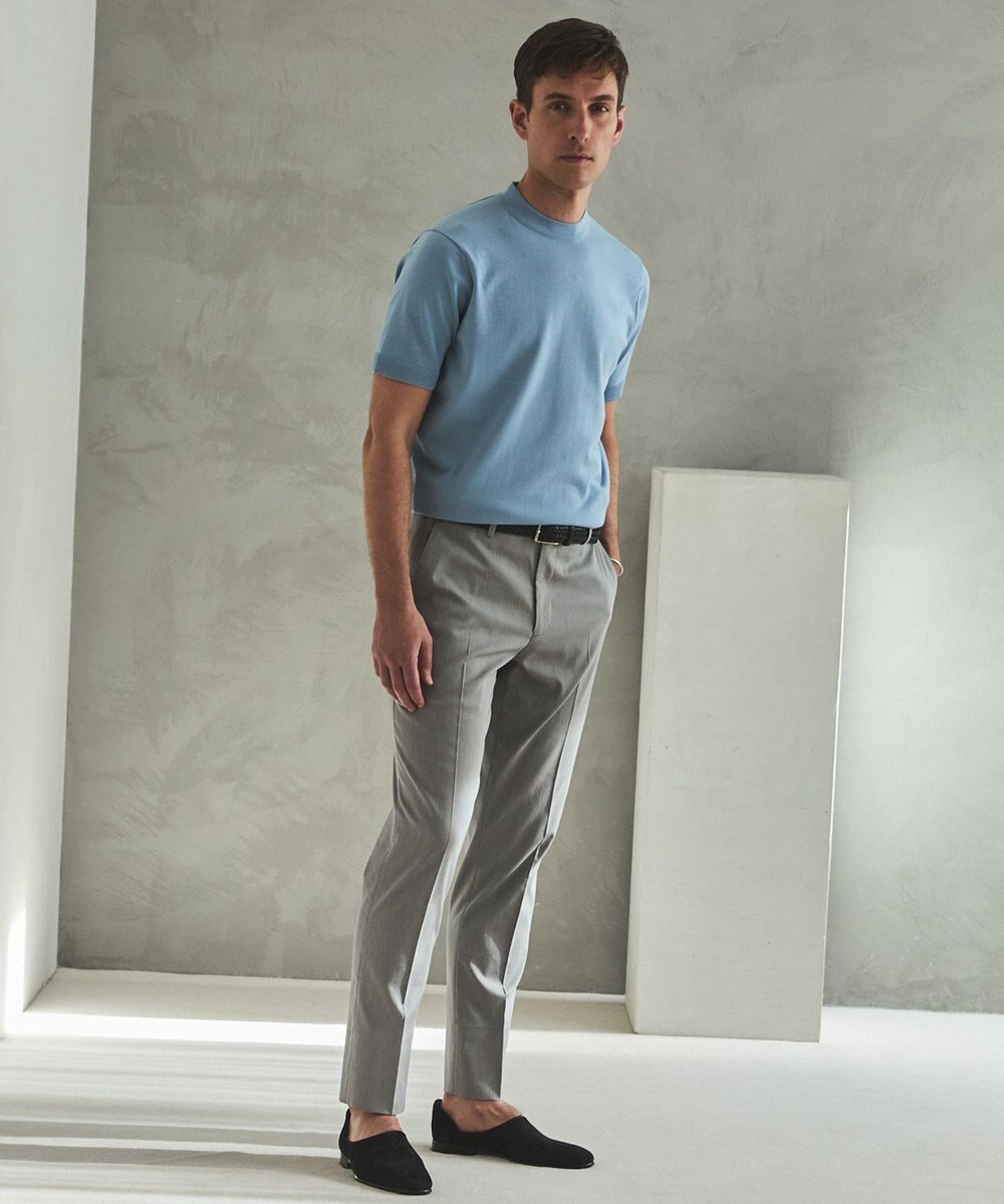 GOTAIRIKU 仕事で着られる綿パン【吸水速乾/ストレッチ/折り目加工】クールマックスコットンパンツ_ノータック（26年モデル） 