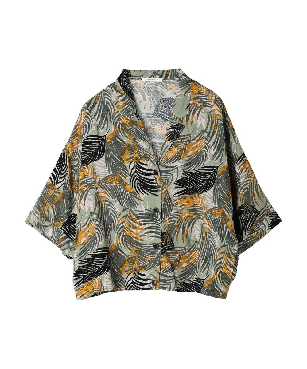 CRAFT STANDARD BOUTIQUE レーヨン柄プリントワイドシャツ 