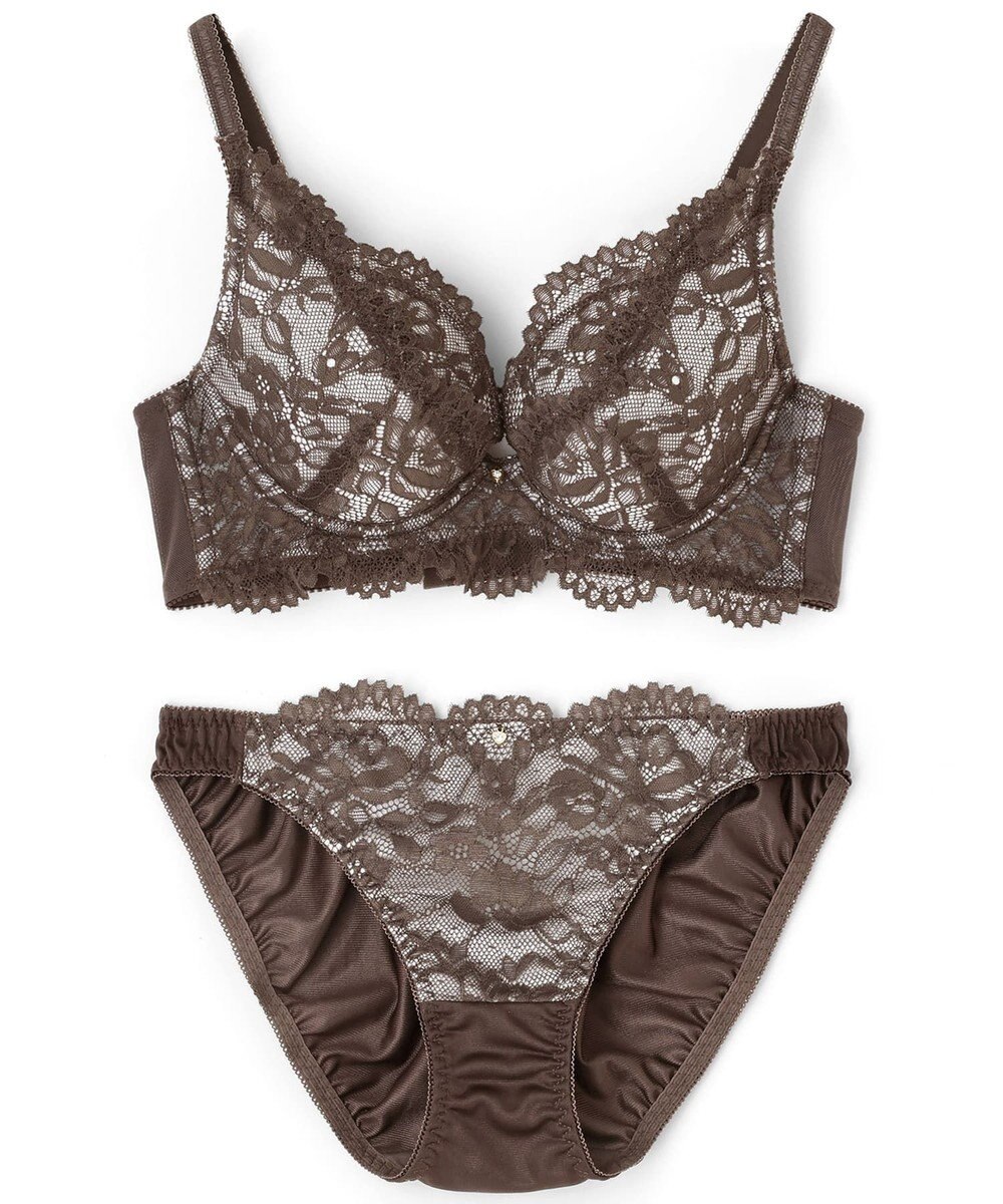 San-ai Resort（三愛水着楽園） 【WEB限定】【northerly bra 楽ちんフィットシリーズU字】 フリルレースブラショーツセット B～Fカップ 【northerly】 