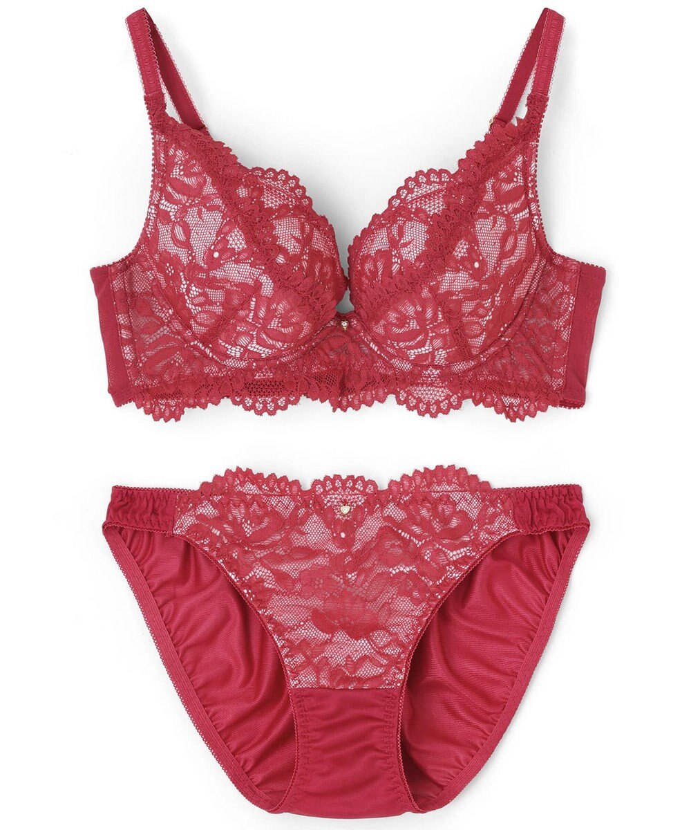 San-ai Resort（三愛水着楽園） 【WEB限定】【northerly bra 楽ちんフィットシリーズU字】 フリルレースブラショーツセット B～Fカップ 【northerly】 