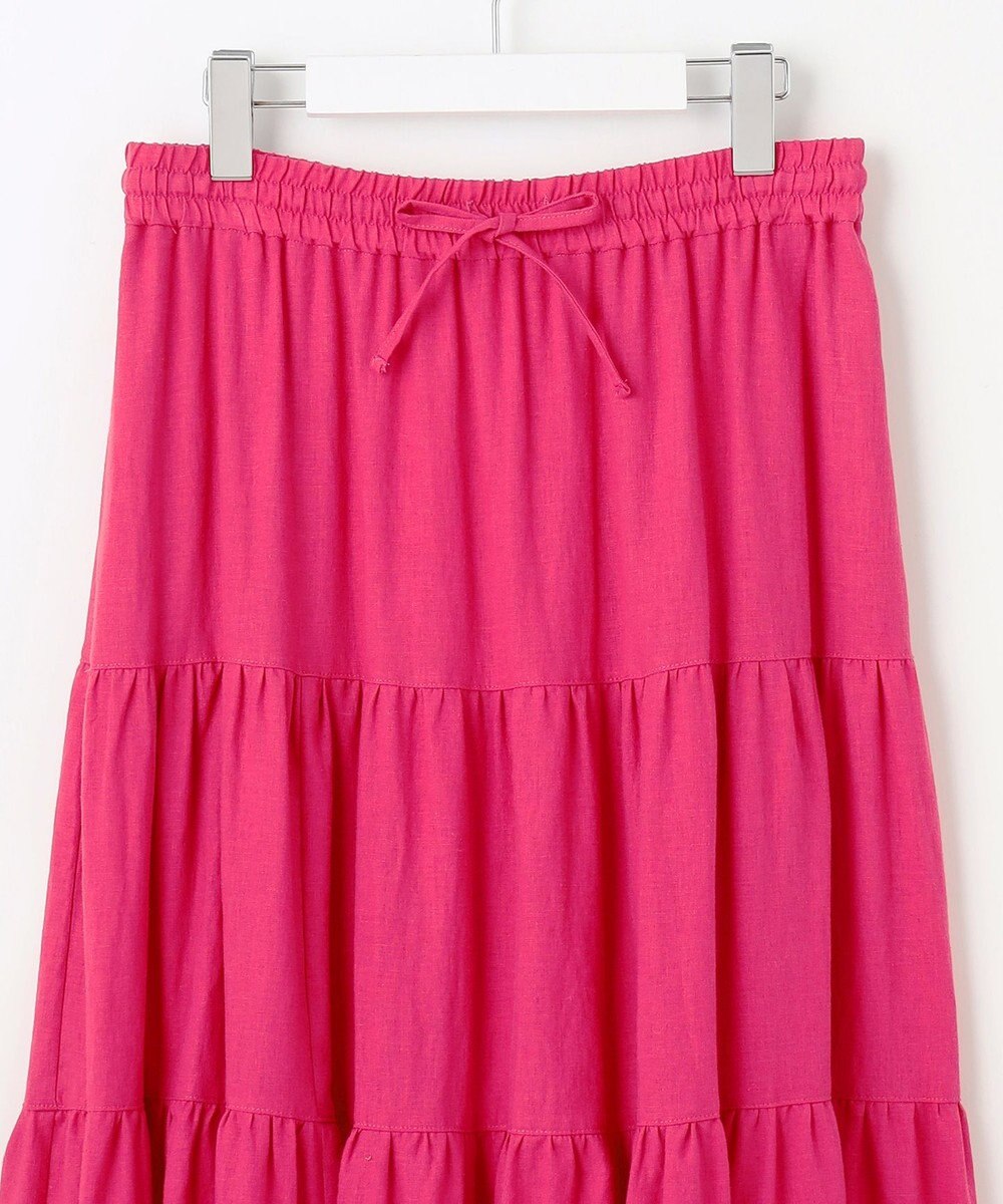 23区 S 【SLOW/一部店舗限定】ブライトリネン  ティアード スカート 