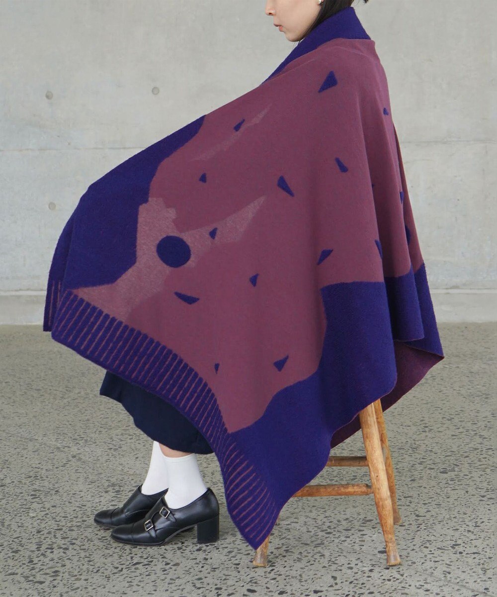nitorito 【UNISEX】mountain&moon 山と月モチーフ柄 ストール 