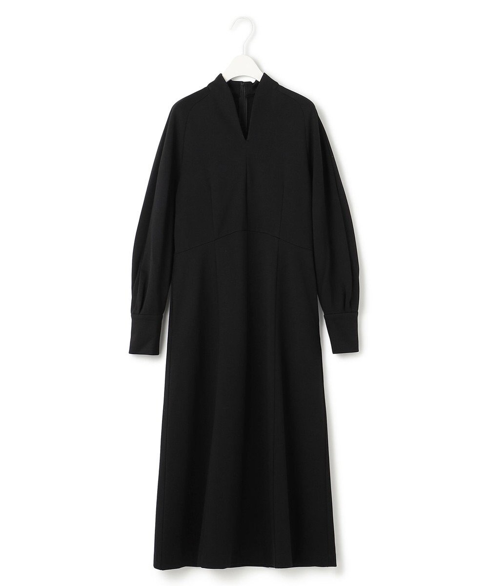 ICB L 【洗える】 レーヨンストレッチポンチ フレアワンピース 