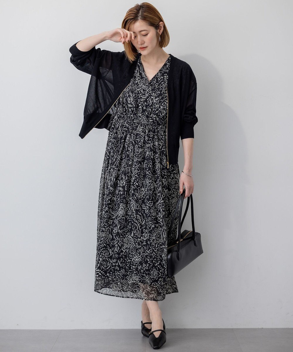 23区 S 【洗える】アンティークフラワープリント ワンピース 