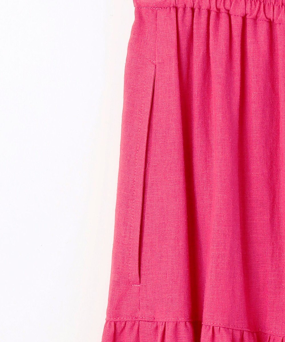 23区 L 【SLOW/一部店舗限定】ブライトリネン  ティアード スカート 