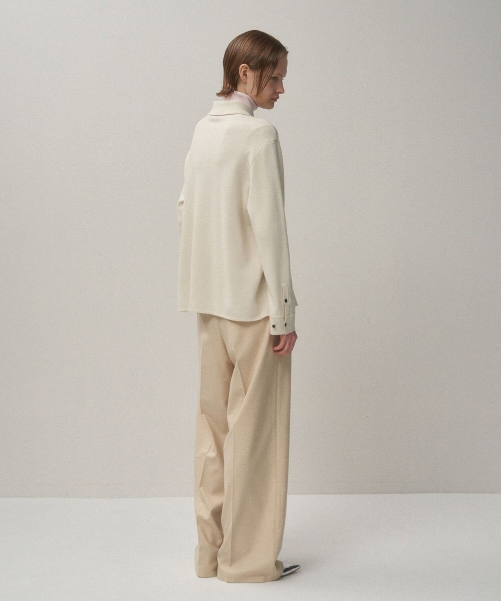 ATON MERINO COLLEGE FLANNEL | タックワイドパンツ 