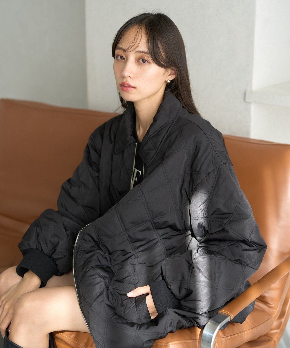 earth music&ecology 【WEB限定】ダブルステッチキルティングコート 