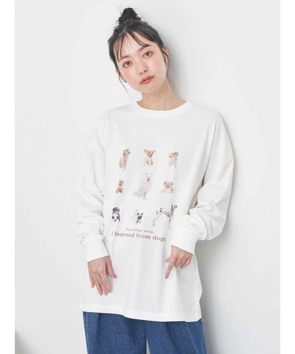 earth music&ecology アソートアニマルプリントロンＴｅｅ 