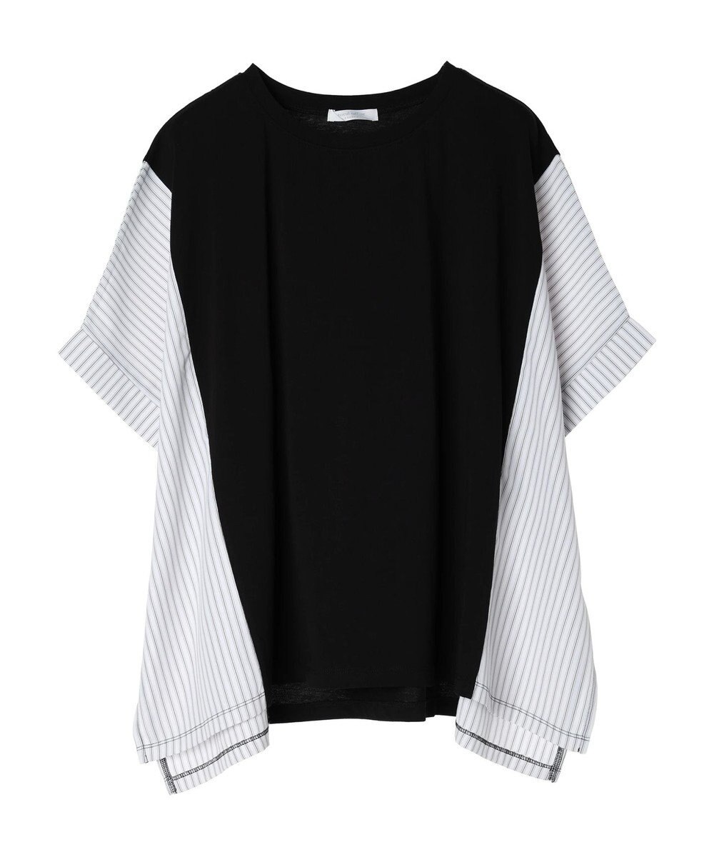 Green Parks 異素材脇切り替えドッキングプルオーバー 