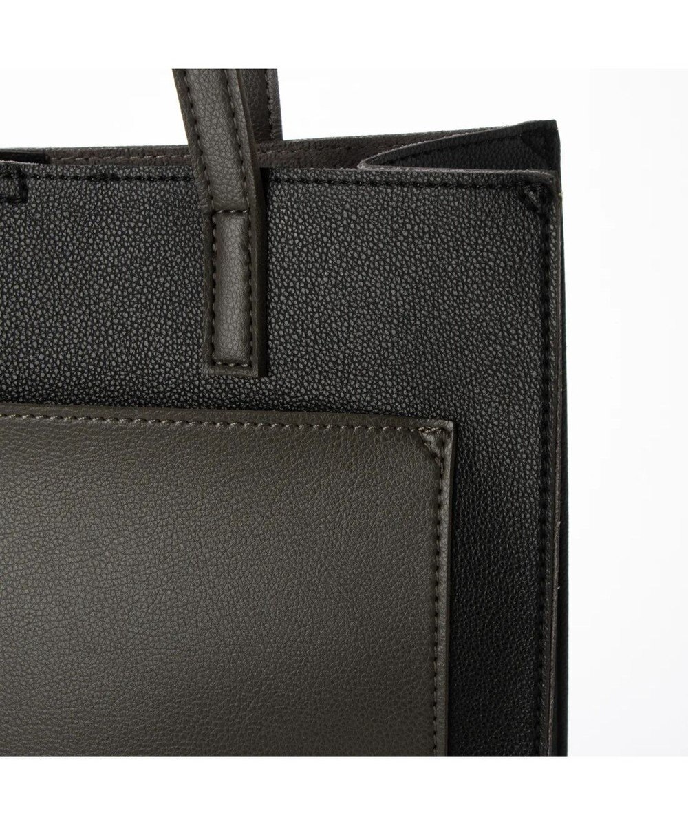 UNBILLION cachecache WEB限定シンセティックレザーフロントポケットトート 