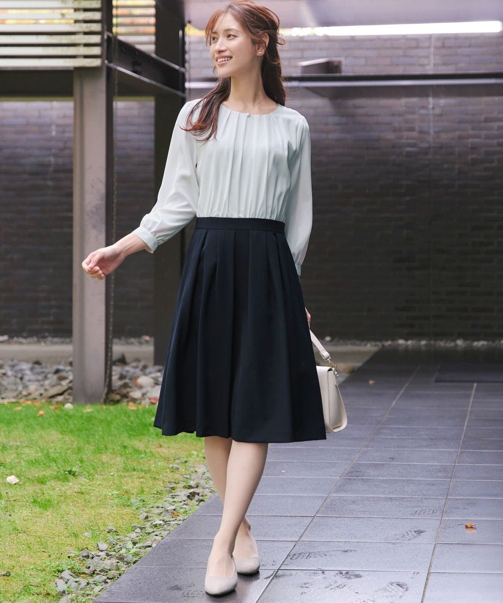 Tiaclasse 【ダブルクロス】シフォンドッキングワンピース 