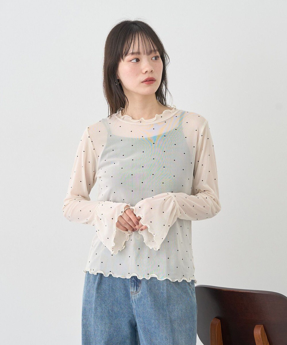 earth music&ecology フロッキードットメロープルオーバー 