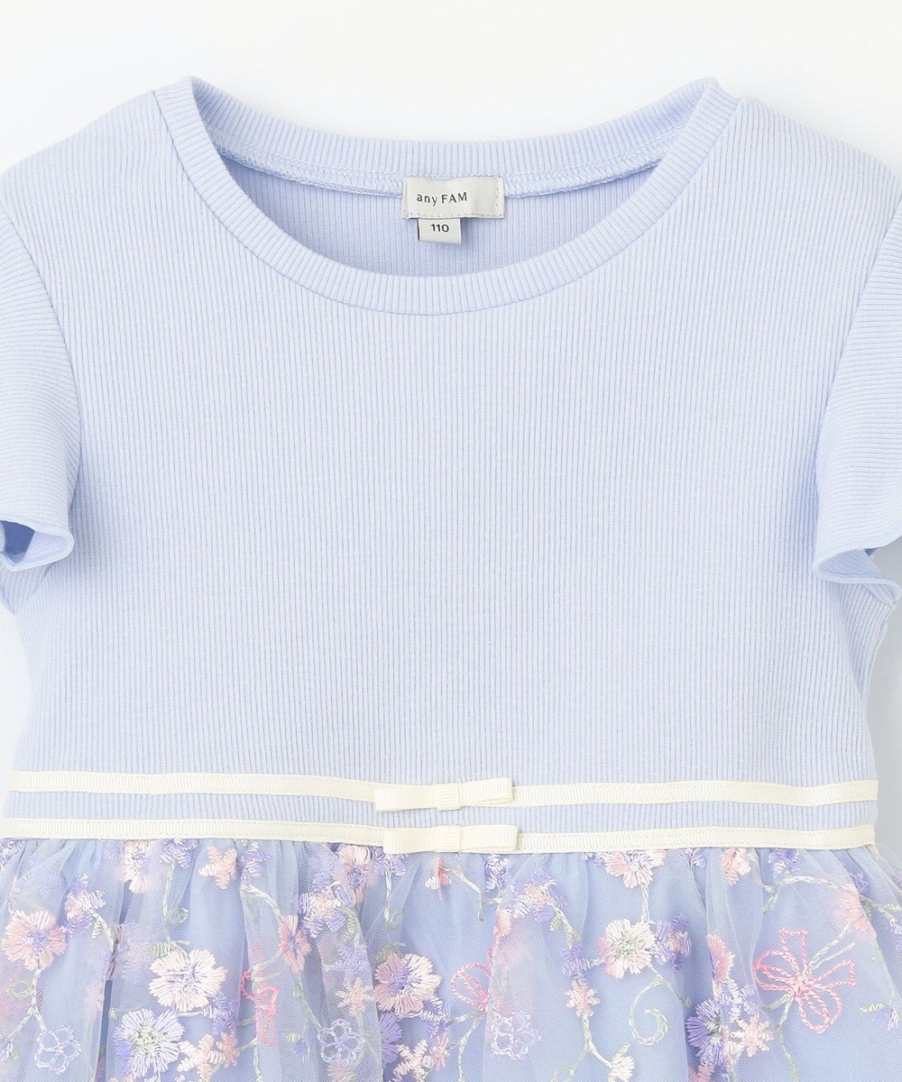 ANY KIDS 刺繍 チュール ワンピース 