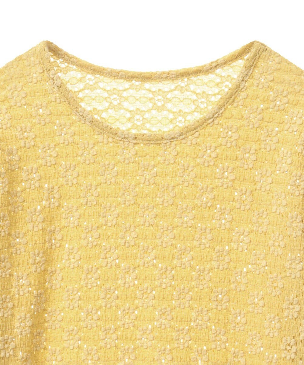 CRAFT STANDARD BOUTIQUE 花柄レースシャーリングプルオーバー 