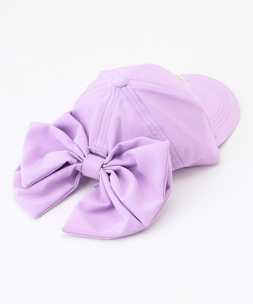 ANY KIDS 【日よけ付き】リボンキャップ 