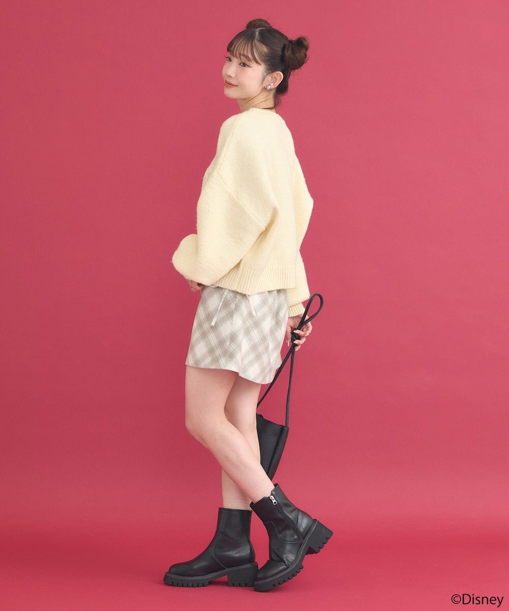 earth music&ecology Disney/ミッキーコード刺繍ニットプルオーバー 