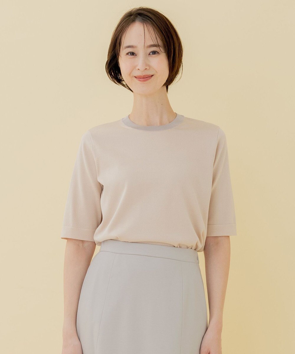 自由区 【XSサイズ～/洗える/セット着用可】シャインハイゲージ プルオーバーニット 