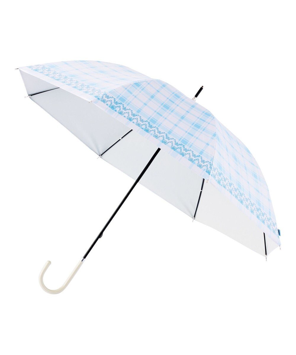 MOONBAT estaa 晴雨兼用 長傘 チェック 日傘 遮光 遮熱 UV 