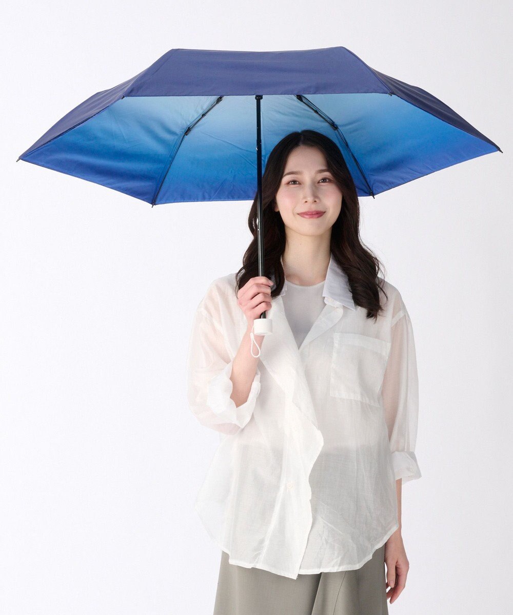 MOONBAT ハニカム断熱パラソル グラデーション 折りたたみ傘 晴雨兼用 日傘 一級遮光 UV 