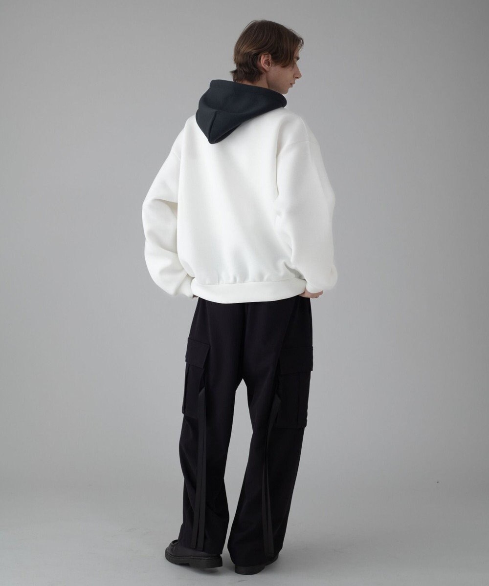 WEGO 【ユニセックス着用ITEM/MLサイズ展開】ワンポイントバイカラープルパーカー 