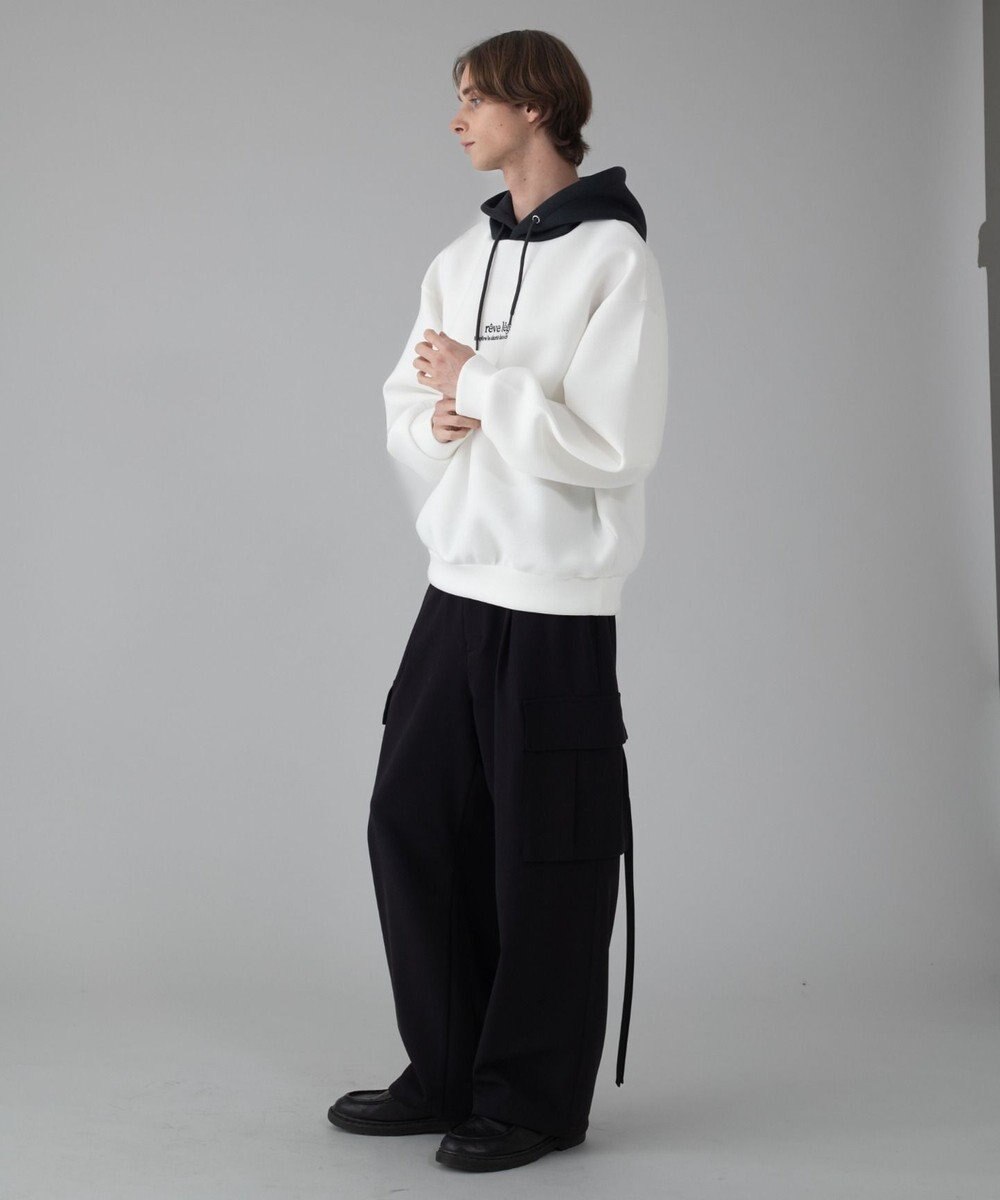 WEGO 【ユニセックス着用ITEM/MLサイズ展開】ワンポイントバイカラープルパーカー 