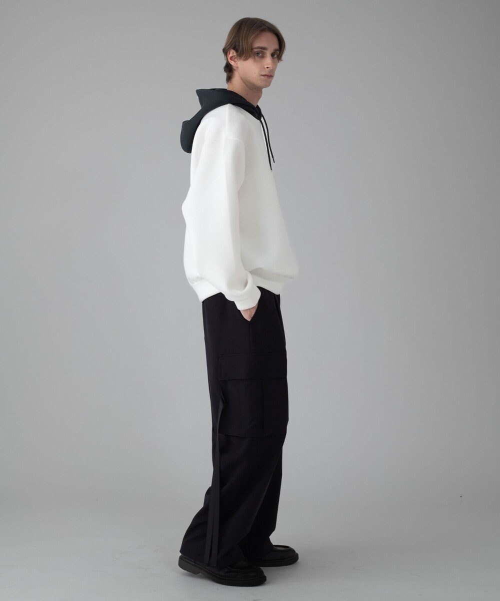 WEGO 【ユニセックス着用ITEM/MLサイズ展開】ワンポイントバイカラープルパーカー 