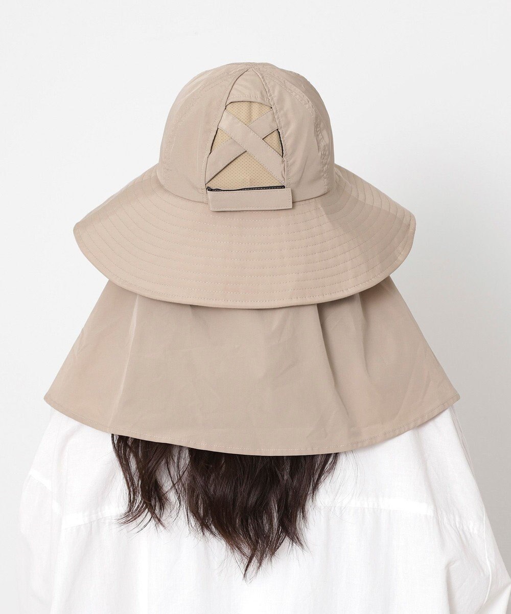 MOONBAT 【遮光100％/UVカット100％】フワクール (Fuwacool)  日差しを完全遮断バッククロスハット　遮光100　UV100 