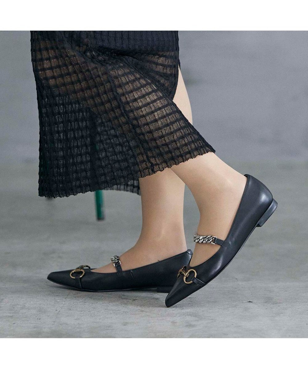 MODE ET JACOMO <MODE ET JACOMO>ポインテッドトゥメリージェーンパンプス 