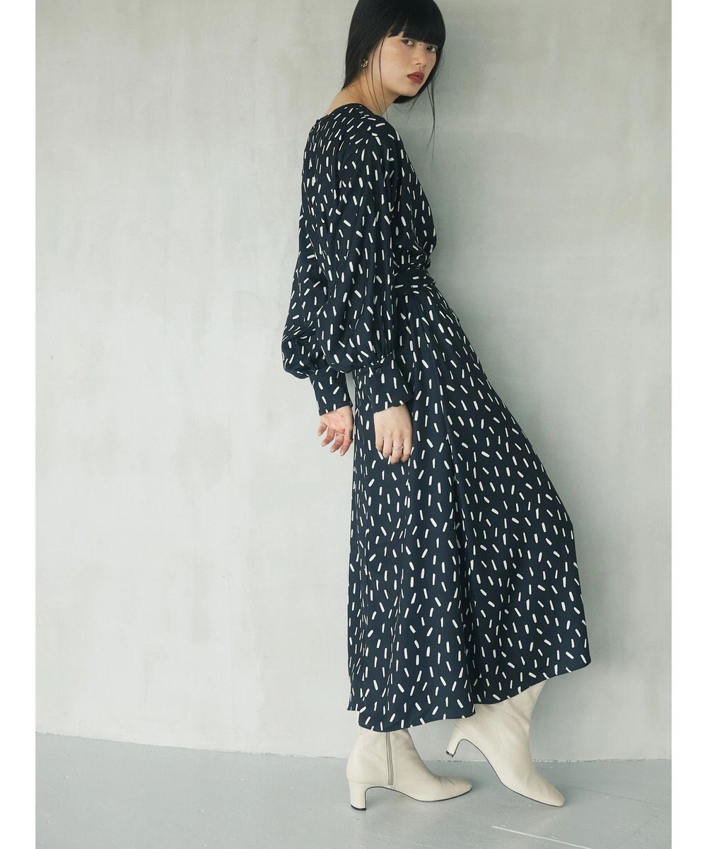 Green Parks armonia．スクエアドットプリントタックワンピース 