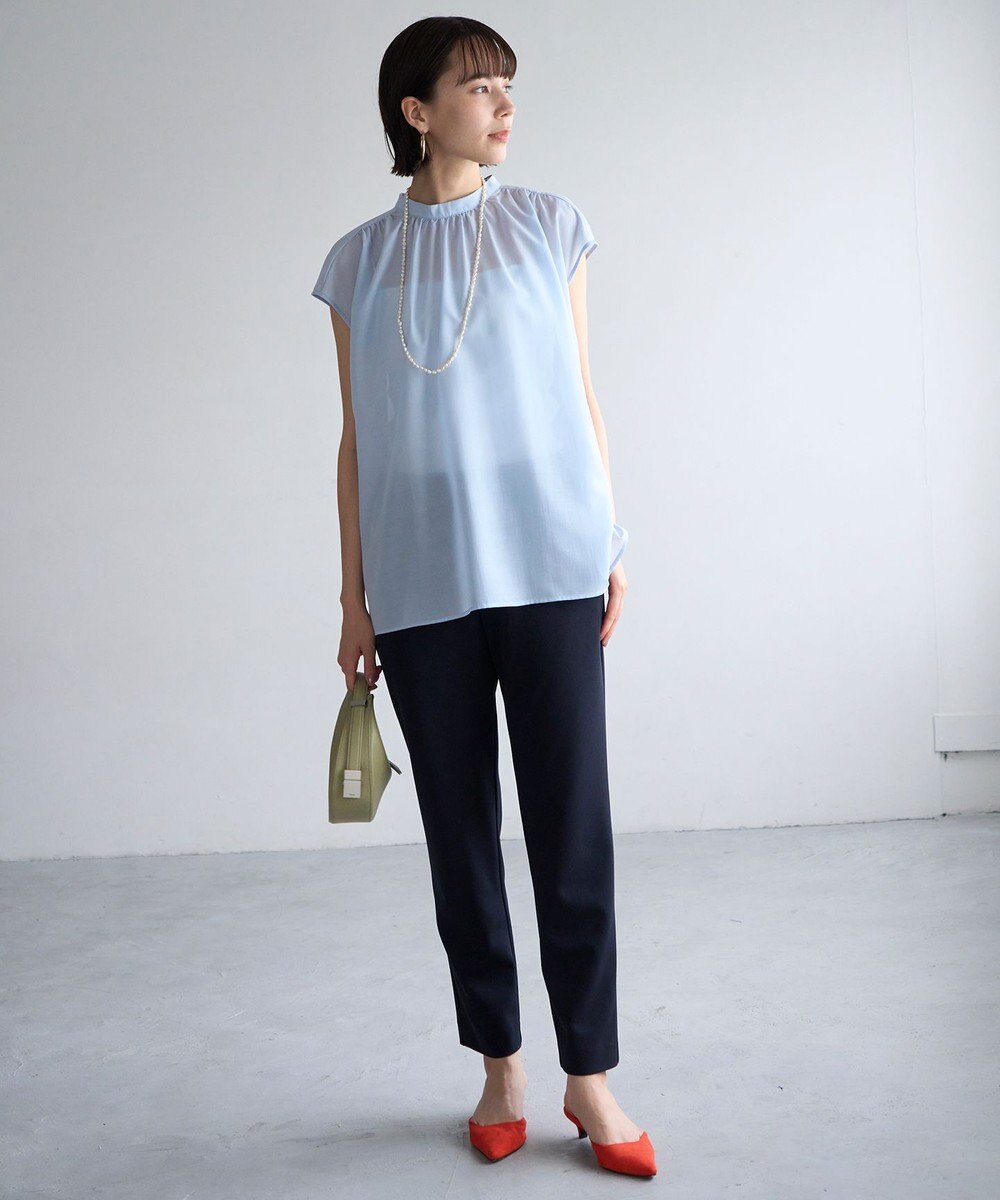 UNFILO シアー2WAYブラウス 